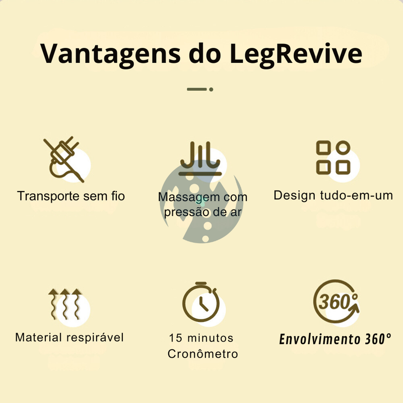 Leg Revive - Massageador de Pernas para Alívio de Dores e Fadiga