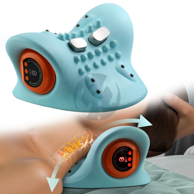 VitalNeck Pro - Massageador Cervical Portátil com EMS, Vibração e Aquecimento