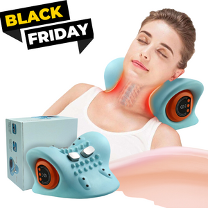 VitalNeck Pro - Massageador Cervical Portátil com EMS, Vibração e Aquecimento