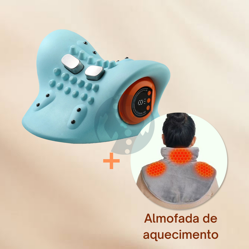 VitalNeck Pro - Massageador Cervical Portátil com EMS, Vibração e Aquecimento