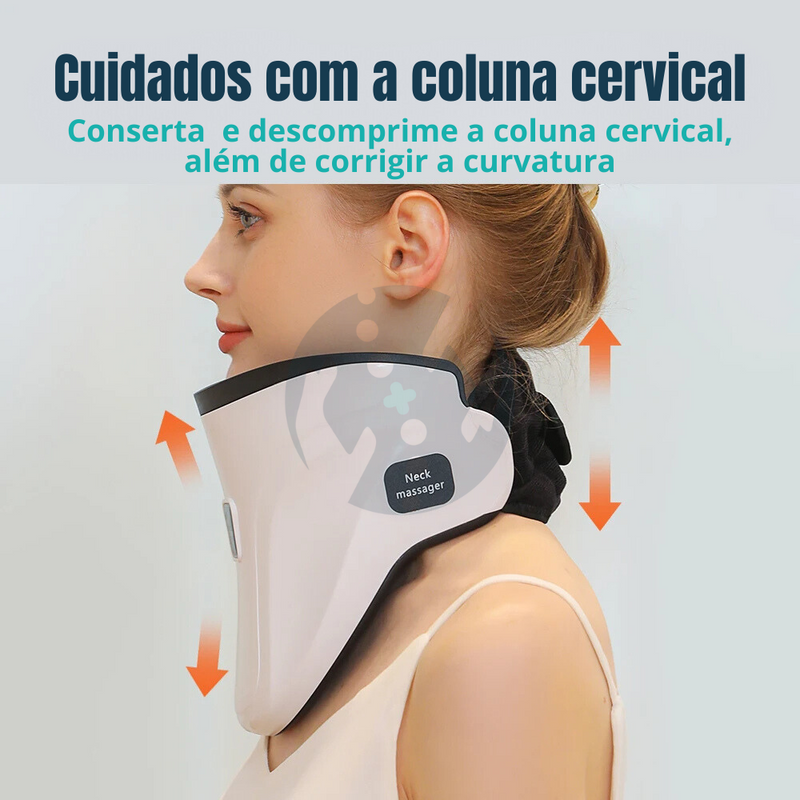 AlivioCare - Massageador Elétrico Com Aquecimento Para Coluna Cervical