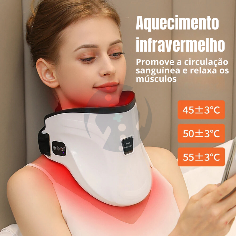 AlivioCare - Massageador Elétrico Com Aquecimento Para Coluna Cervical