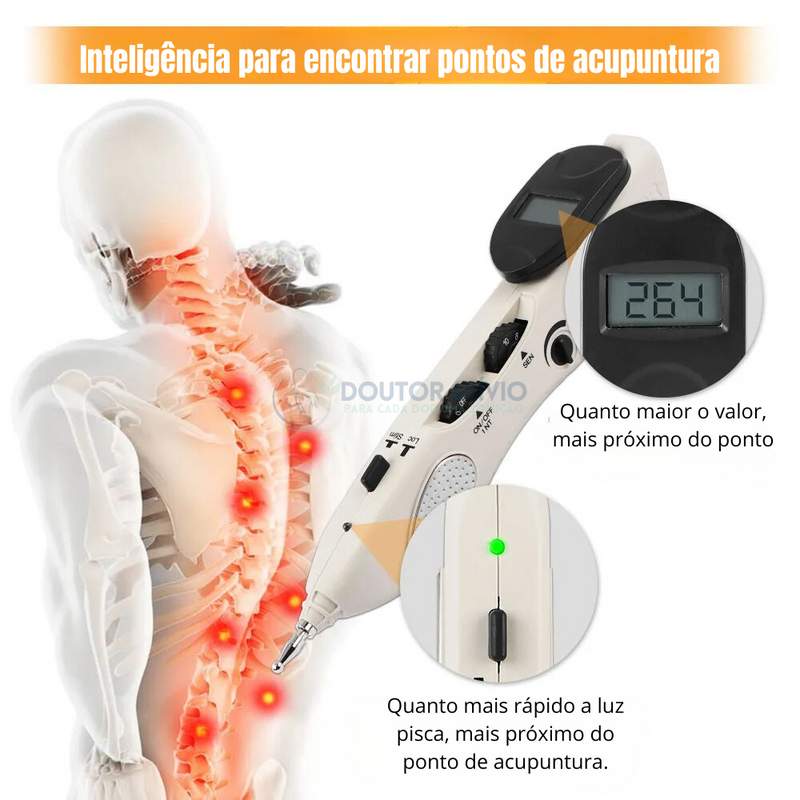 AcuPoint - Caneta de Acupuntura Com Display Digital Profissional