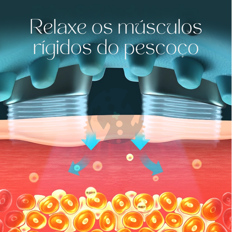 VitalNeck Pro - Massageador Cervical Portátil com EMS, Vibração e Aquecimento