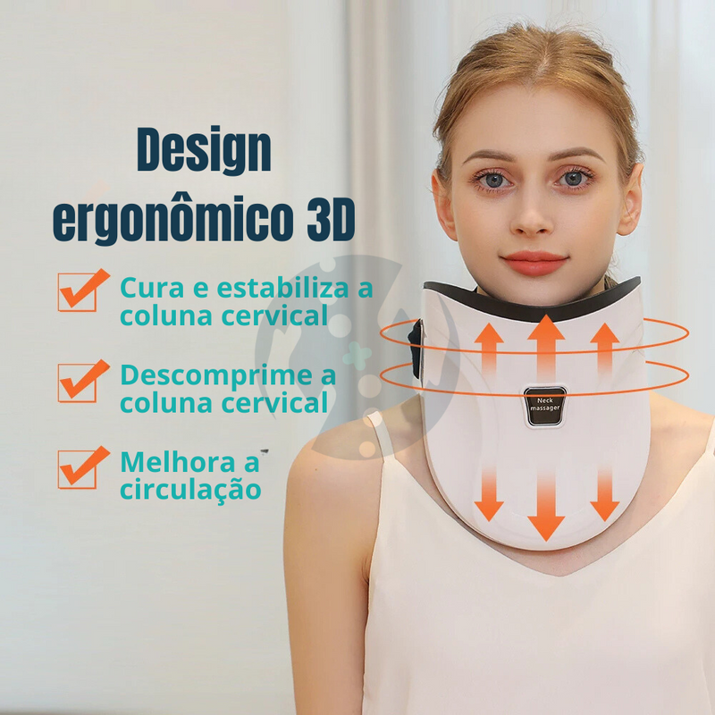 AlivioCare - Massageador Elétrico Com Aquecimento Para Coluna Cervical