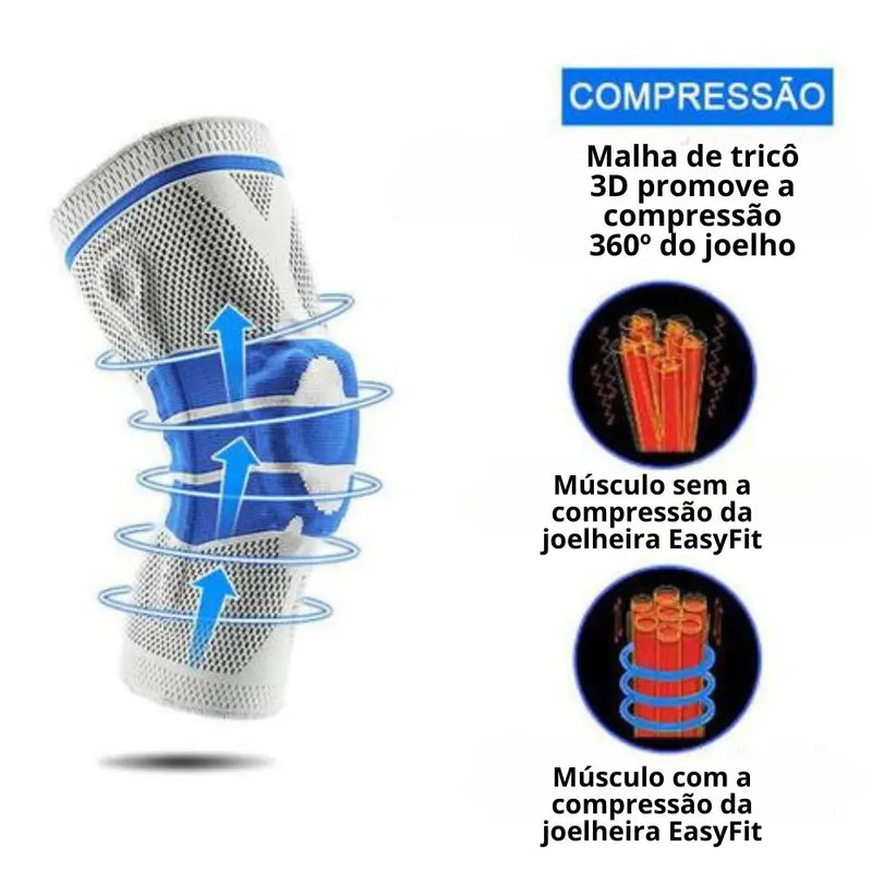 EasyFit - Joelheira de Compressão Com Suporte Patelar